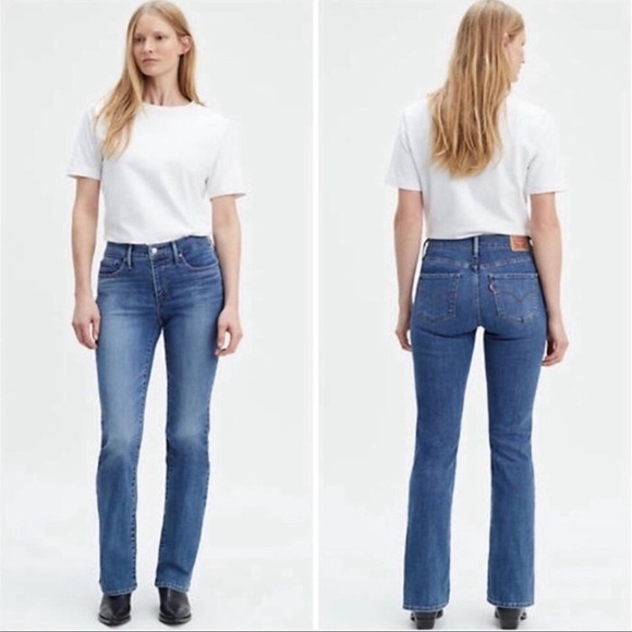 Levi's Denim - LEVI’S 315 Shaping Bootcut Jeans 18W Denim High Waisted Dark Wash Plus Cotton